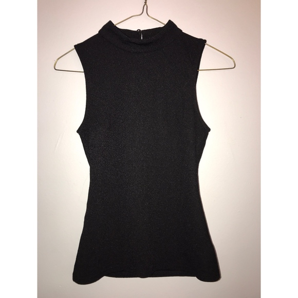 bebe Tops - bebe - Black Sleeveless Top With Open Back